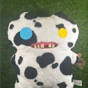 BIGG FUGGLER Fugg GapTooth McGoo 18"Cow Plush Black & White XL Big